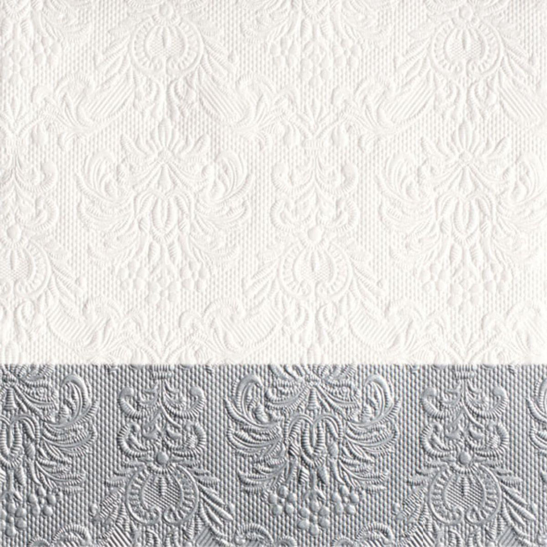Guardanapo Decoupage Elegance Dip Silver 13311151 Ambiente com 2 peças - Palácio da Arte