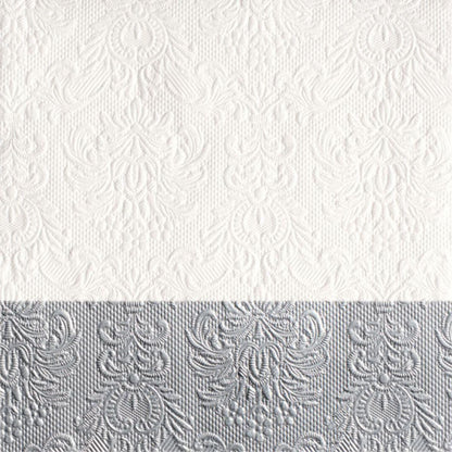 Guardanapo Decoupage Elegance Dip Silver 13311151 Ambiente com 2 peças - Palácio da Arte
