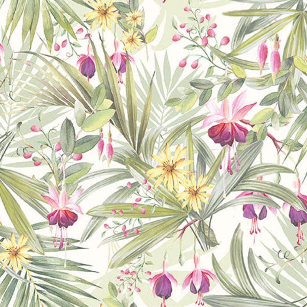 Guardanapo Decoupage Flores e Folhas Exoticas 13317235 Ambiente com 2 peças - Palácio da Arte