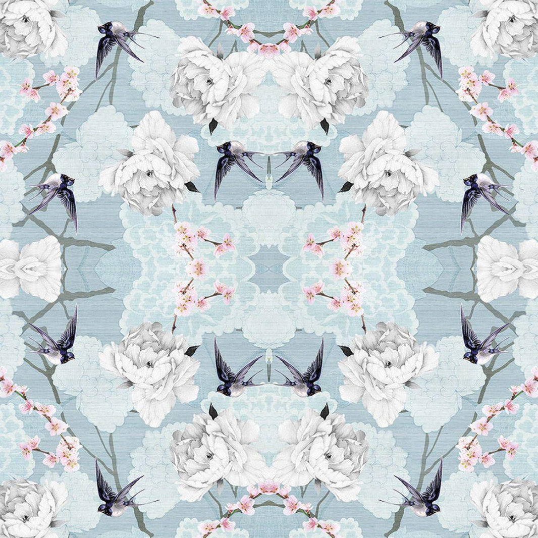 Guardanapo Decoupage Flores Orientais Azuis 13317315 Ambiente com 2 peças - Palácio da Arte
