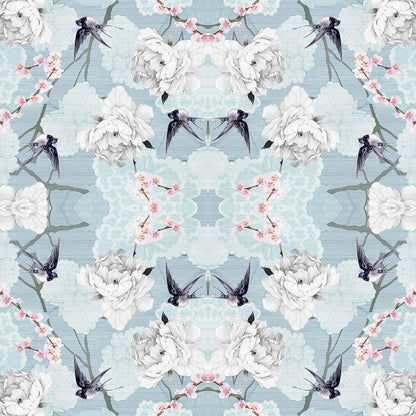 Guardanapo Decoupage Flores Orientais Azuis 13317315 Ambiente com 2 peças - Palácio da Arte
