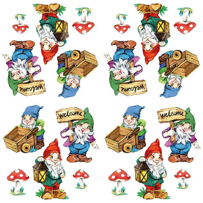 Guardanapo Decoupage Gnomos de Jardim 13317200 Ambiente com 2 peças - Palácio da Arte