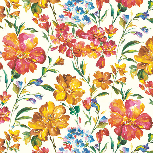 Guardanapo Decoupage Litoarte G2-048 Flores Laranja e Amarela - Palácio da Arte