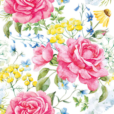 Guardanapo Decoupage Litoarte G3-057 Rosas e Flores do Campo - Palácio da Arte