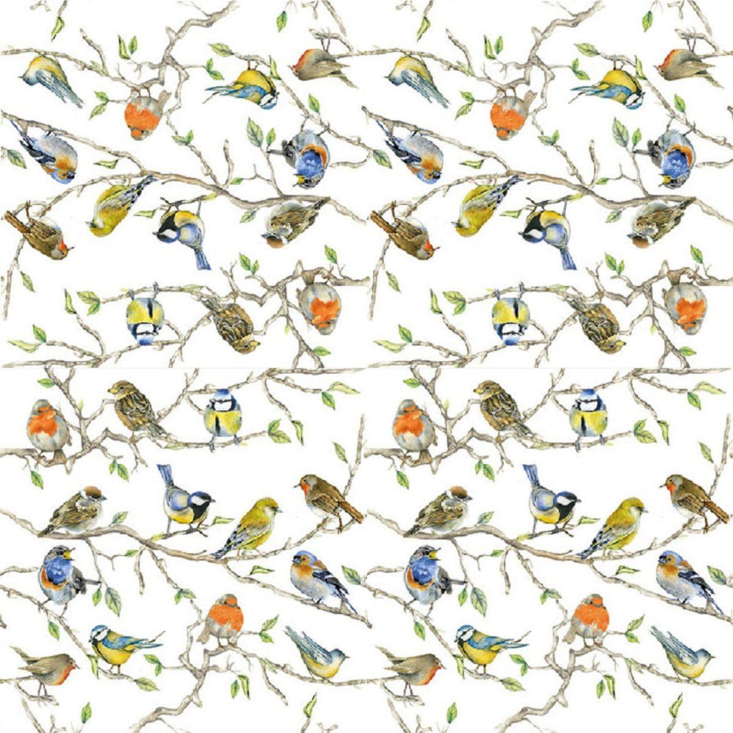 Guardanapo Decoupage Passarinhos Reunidos 12514975 Ambiente com 2 peças - Palácio da Arte
