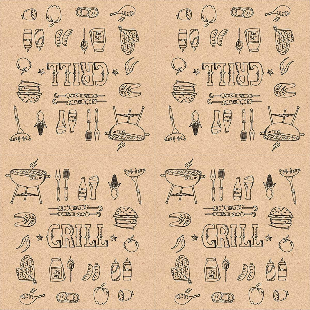 Guardanapo Decoupage Reciclado Grill Nature 13316251 Ambiente com 2 peças - Palácio da Arte