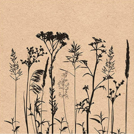 Guardanapo Decoupage Reciclado Herbs and Flowes Black 13315210 Ambiente com 2 peças - Palácio da Arte