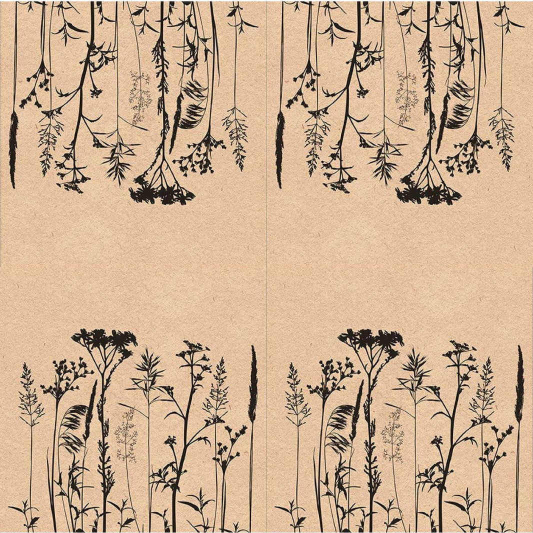Guardanapo Decoupage Reciclado Herbs and Flowes Black 13315210 Ambiente com 2 peças - Palácio da Arte