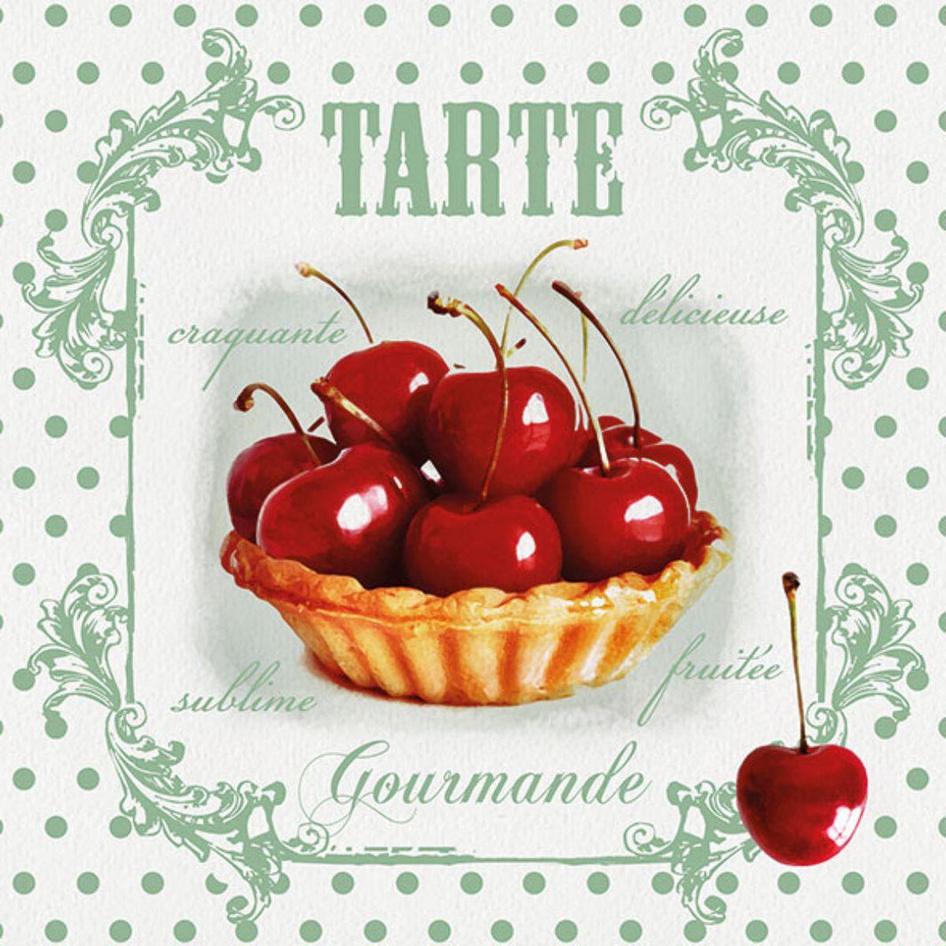 Guardanapo Decoupage Red Cherries 13314180 Ambiente com 2 peças - Palácio da Arte