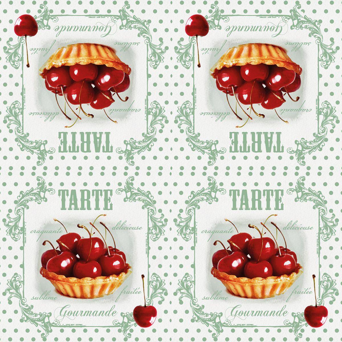 Guardanapo Decoupage Red Cherries 13314180 Ambiente com 2 peças - Palácio da Arte