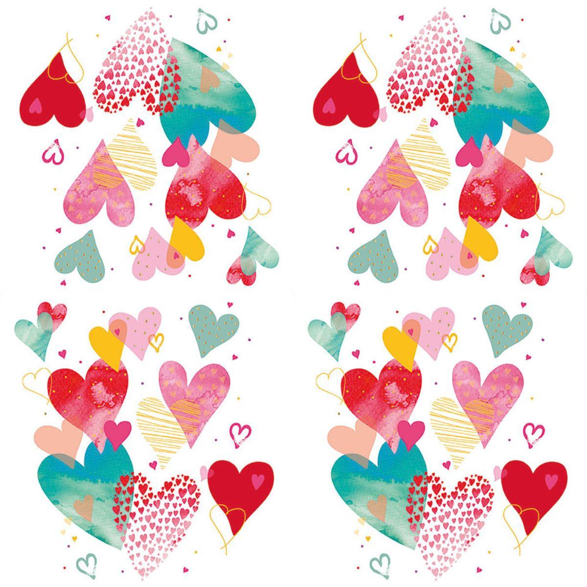 Guardanapo Decoupage Whit Love White 13314880 Ambiente com 2 peças - Palácio da Arte