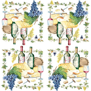 Guardanapo Decoupage Wine and Cheese 13306815 Ambiente com 2 peças - Palácio da Arte