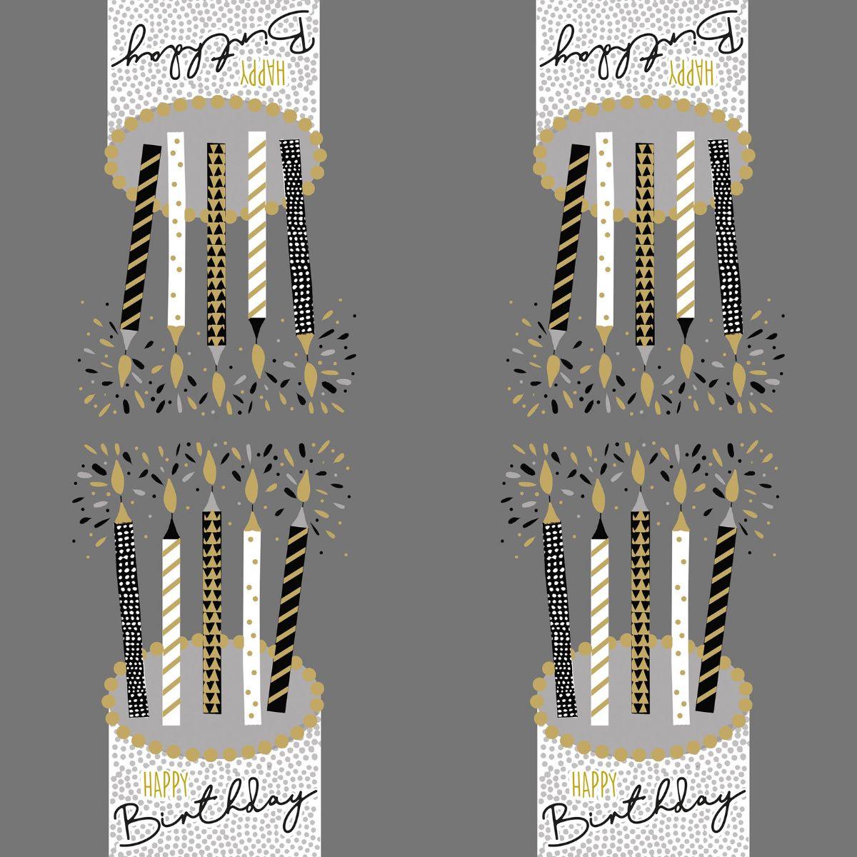 Guardanapo Feliz Aniversário com Bolo e Velas 1333665 PPD com 2 peças - Palácio da Arte