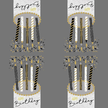 Guardanapo Feliz Aniversário com Bolo e Velas 1333665 PPD com 2 peças - Palácio da Arte