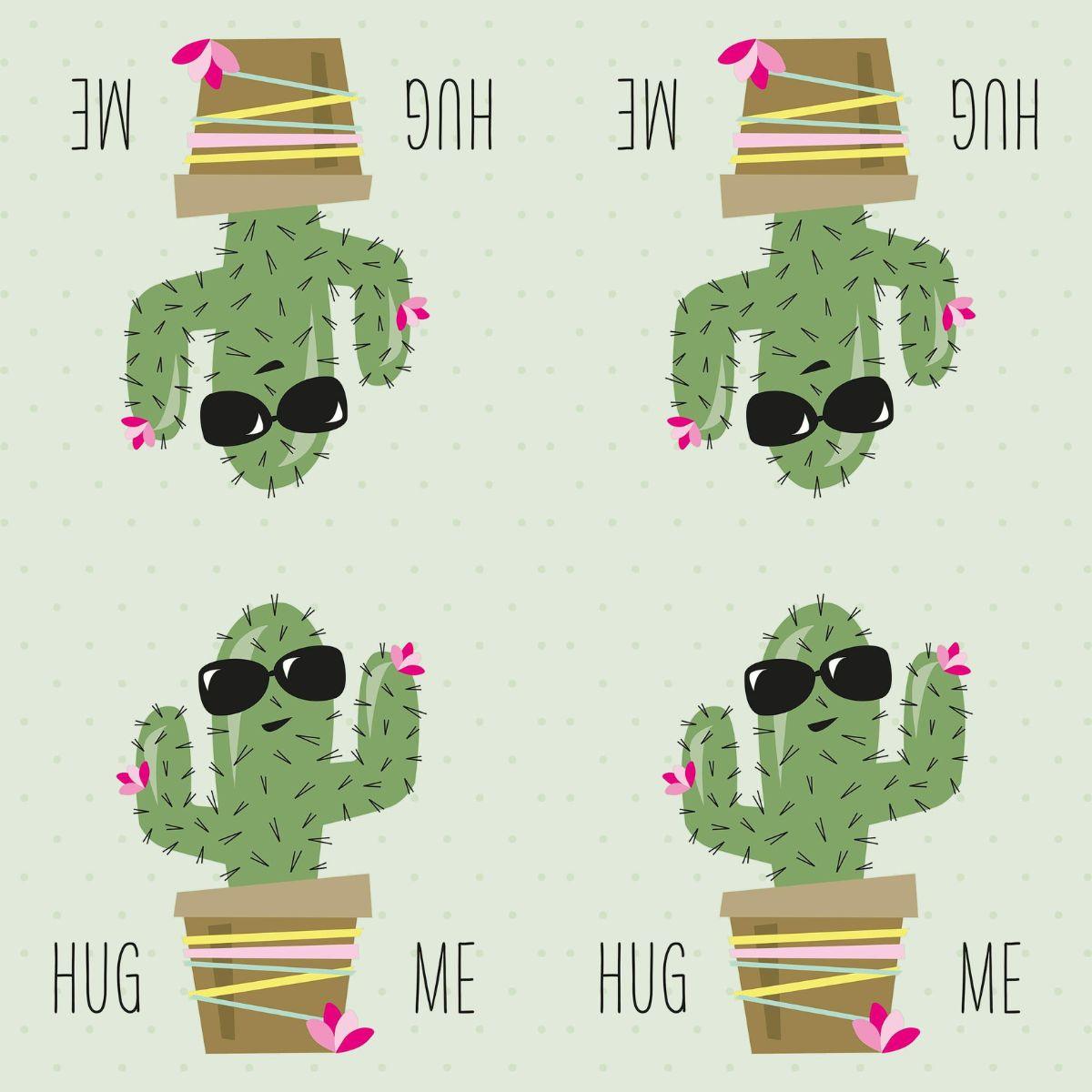 Guardanapo Hug Me Cactus 1333150 PPD com 2 peças - Palácio da Arte