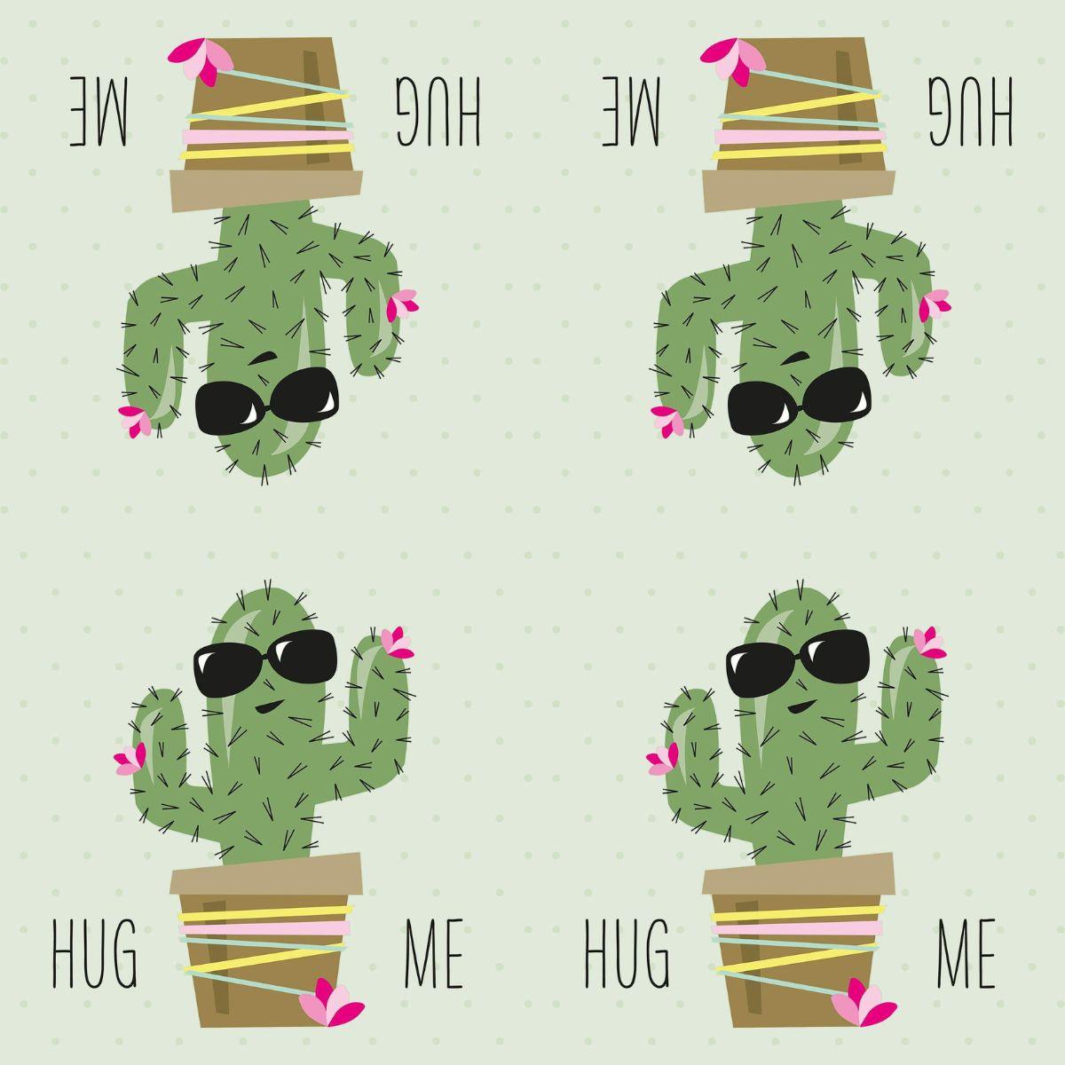 Guardanapo Hug Me Cactus 1333150 PPD com 2 peças - Palácio da Arte