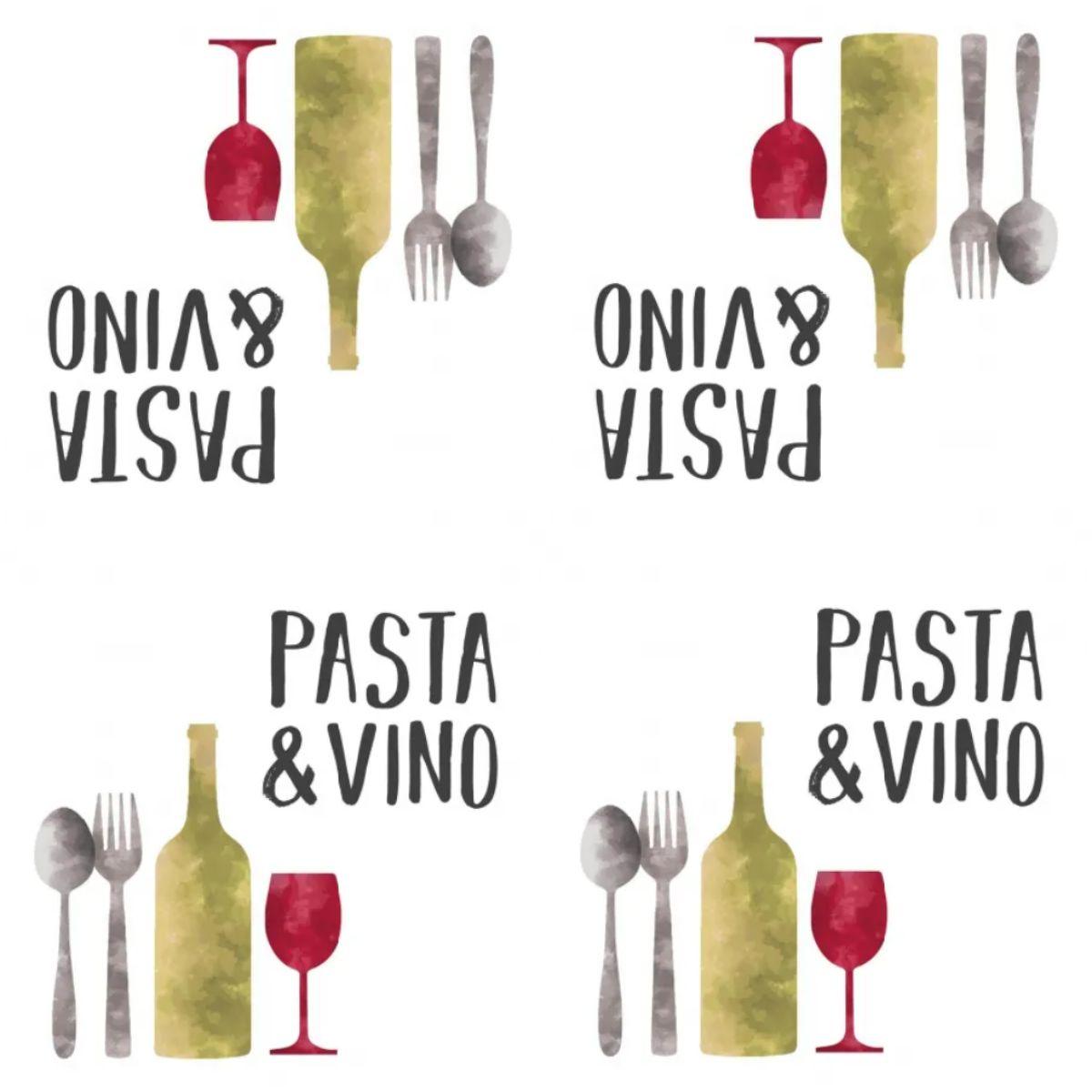 Guardanapo Pasta e Vino Massa e Vinho 1333306 PPD com 2 peças - Palácio da Arte