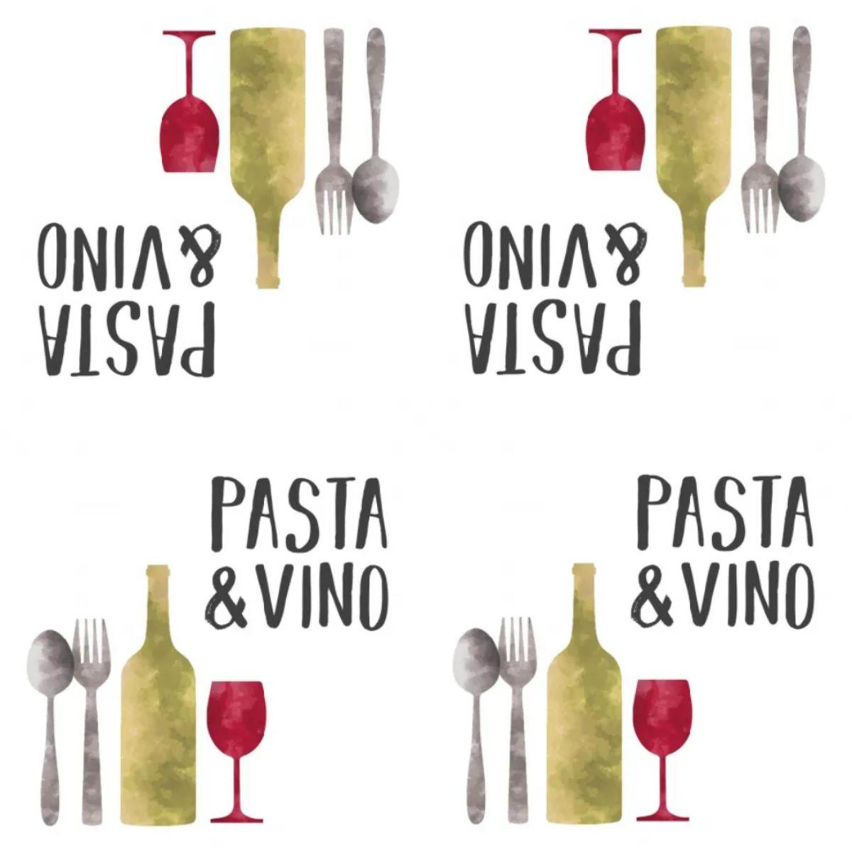 Guardanapo Pasta e Vino Massa e Vinho 1333306 PPD com 2 peças - Palácio da Arte