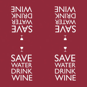 Guardanapo Save Water Drink Wine 7803 PPD com 2 peças - Palácio da Arte