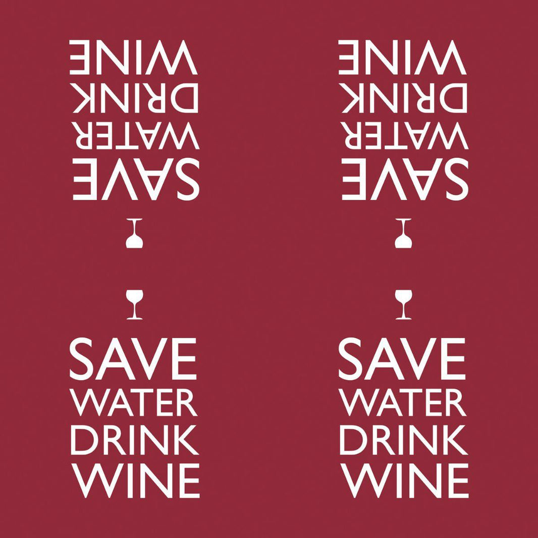 Guardanapo Save Water Drink Wine 7803 PPD com 2 peças - Palácio da Arte