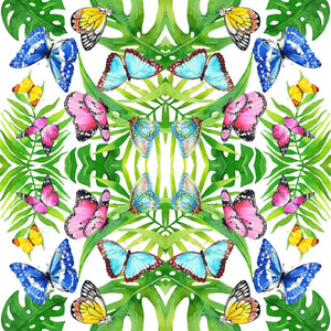 Guardanapo Tropical Butterflies 1333235 PPD com 2 peças - Palácio da Arte