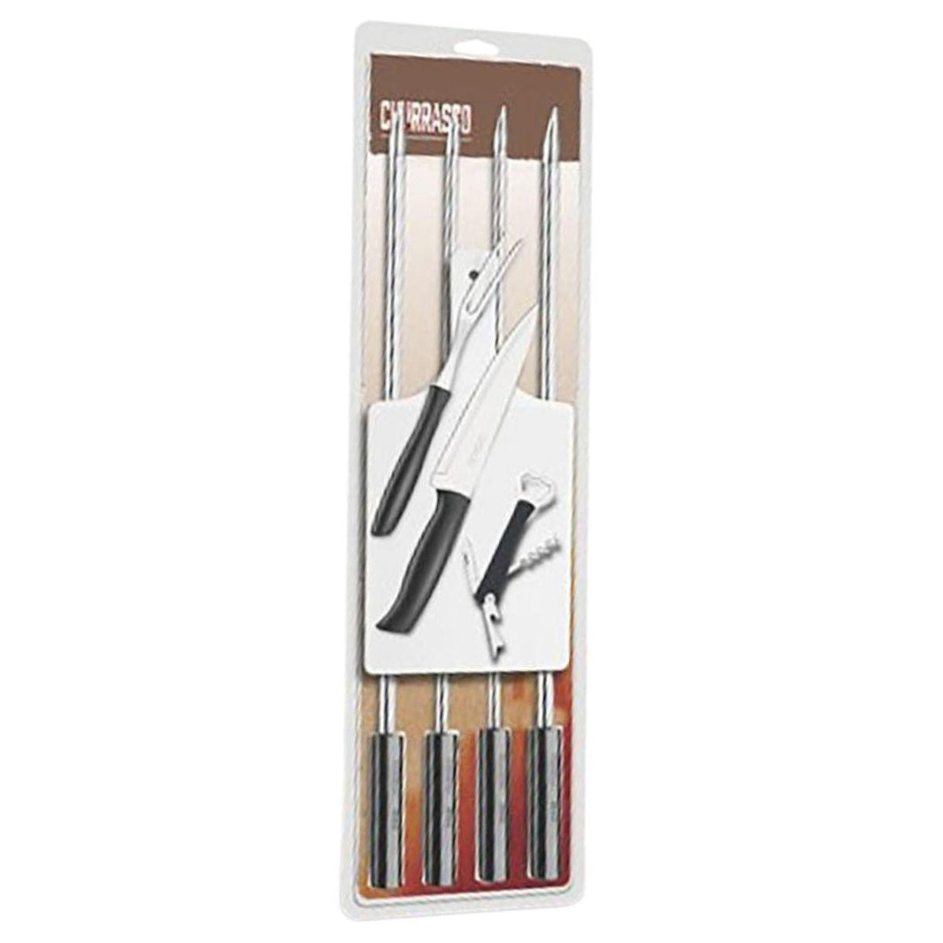Jogo para Churrasco Tramontina Inox com Tábua e Abridor 8pçs 26499/030 - Palácio da Arte