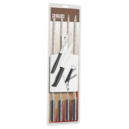 Jogo para Churrasco Tramontina Inox com Tábua e Abridor 8pçs 26499/030 - Palácio da Arte