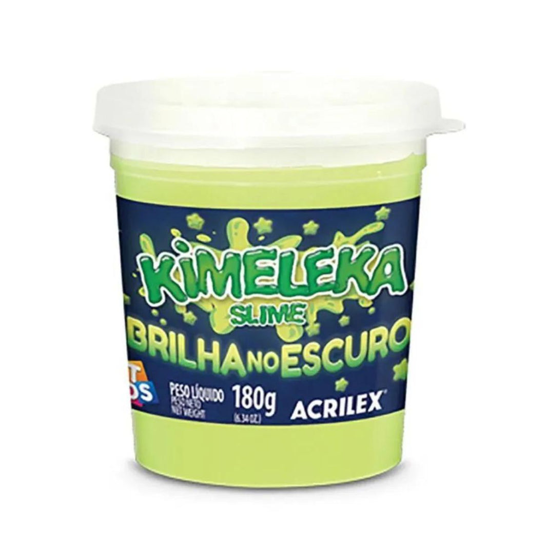 Kimeleka Slime Acrilex 180g Art Kids Brilha no Escuro - Palácio da Arte