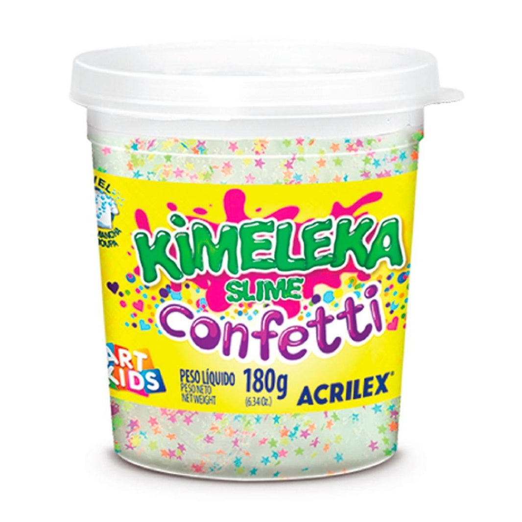 Kimeleka Slime Acrilex 180g Art Kids Confetti - Palácio da Arte