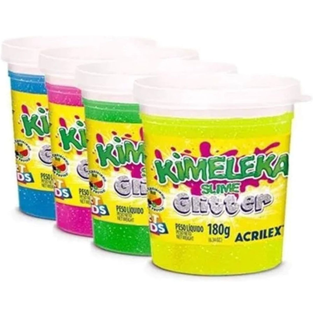 Kimeleka Slime Acrilex 180g Art Kids Glitter - Palácio da Arte