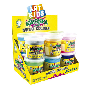 Kimeleka Slime Acrilex Art Kids Metal Colors 180g - Palácio da Arte