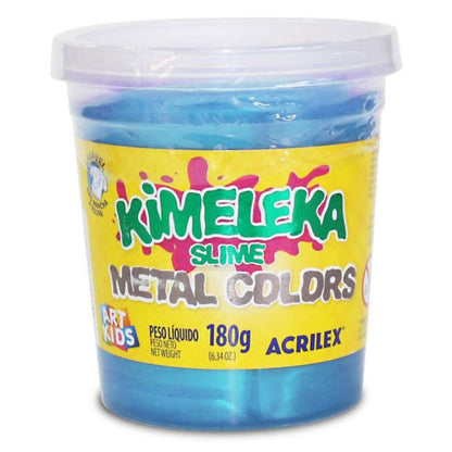 Kimeleka Slime Acrilex Art Kids Metal Colors 180g - Palácio da Arte
