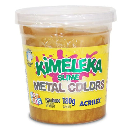 Kimeleka Slime Acrilex Art Kids Metal Colors 180g - Palácio da Arte