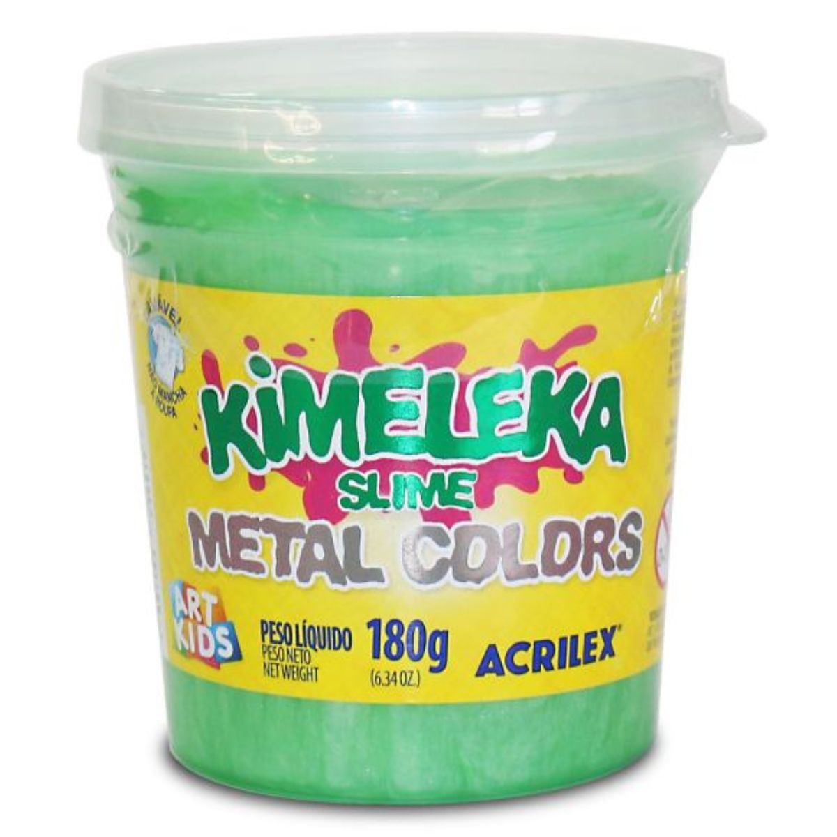 Kimeleka Slime Acrilex Art Kids Metal Colors 180g - Palácio da Arte