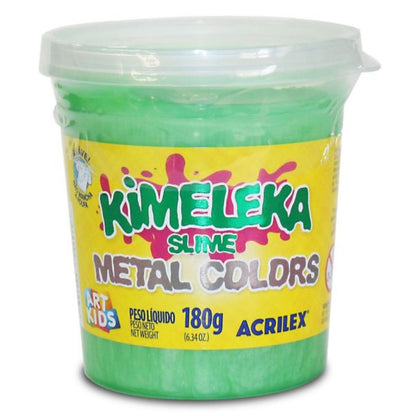 Kimeleka Slime Acrilex Art Kids Metal Colors 180g - Palácio da Arte