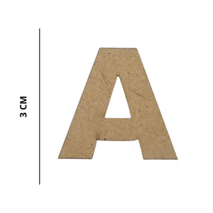 Kit Aplique Letras Arial Black em MDF 3cm Altura com 26 Peças - Palácio da Arte