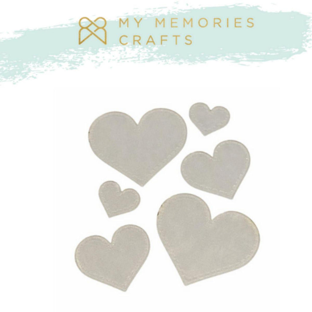 Kit Apliques Adesivados My Memories Crafts MMCMM2-012 Corações - Palácio da Arte