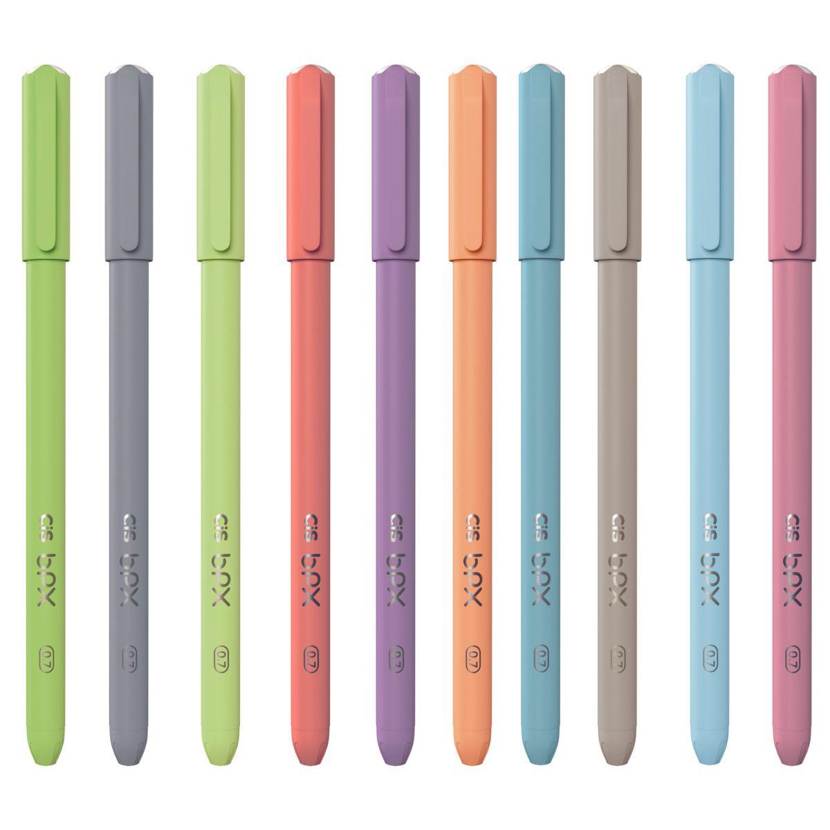 Kit Caneta CIS BPX Esferográfica Ponta Agulha 0.7mm com 10 Cores - Palácio da Arte