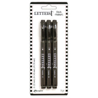 Kit Canetas de Escrita Letter It Black Fineliners Ranger 3 Unidades - Palácio da Arte