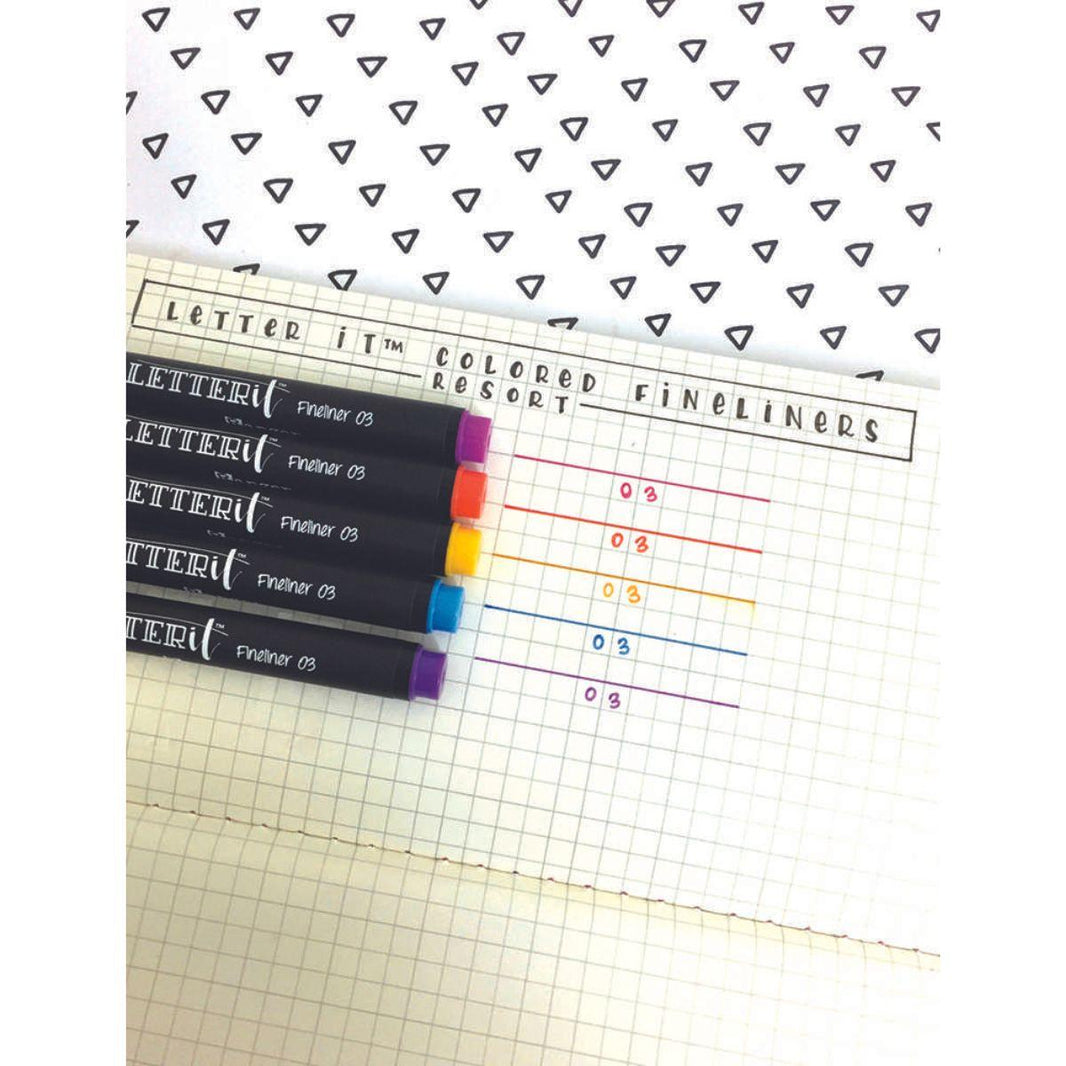 Kit Canetas de Escrita Letter It Colored Fineliners Ranger 5 Unidades - Palácio da Arte