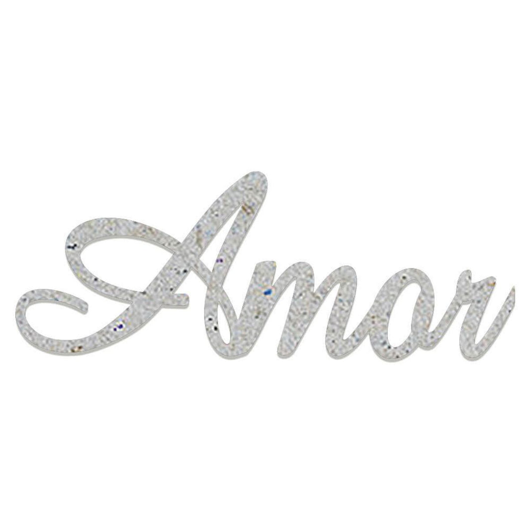 Kit com 2 unidades Chipboard Litoarte CHIP-043 Amor 8x3cm - Palácio da Arte