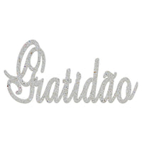Kit com 2 unidades Chipboard Litoarte CHIP-044 Gratidão 8,5x4cm - Palácio da Arte