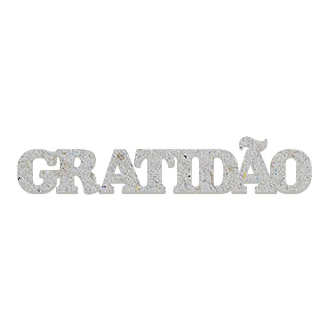 Kit com 2 unidades Chipboard Litoarte CHIP-046 Gratidão II 8x15cm - Palácio da Arte