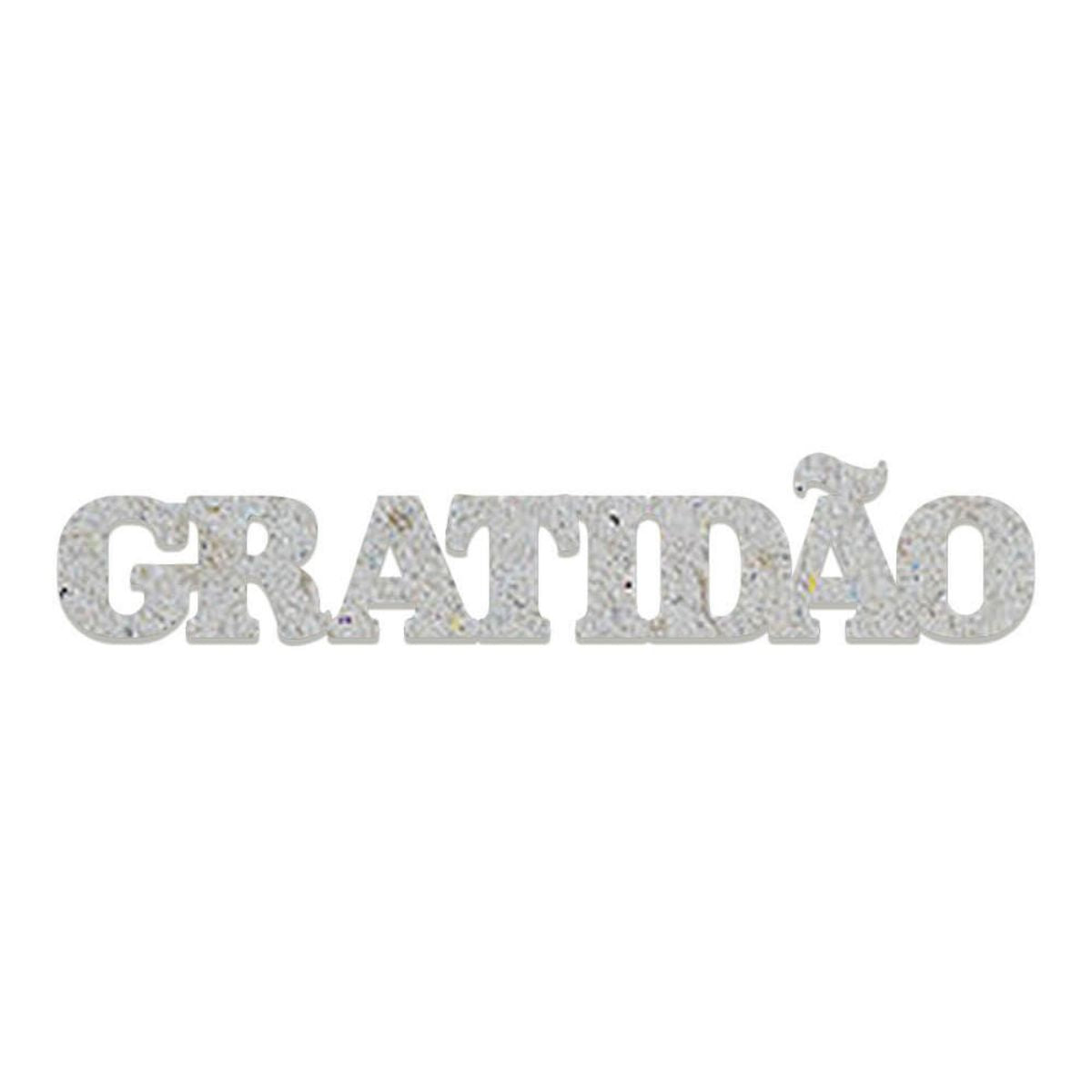 Kit com 2 unidades Chipboard Litoarte CHIP-046 Gratidão II 8x15cm - Palácio da Arte