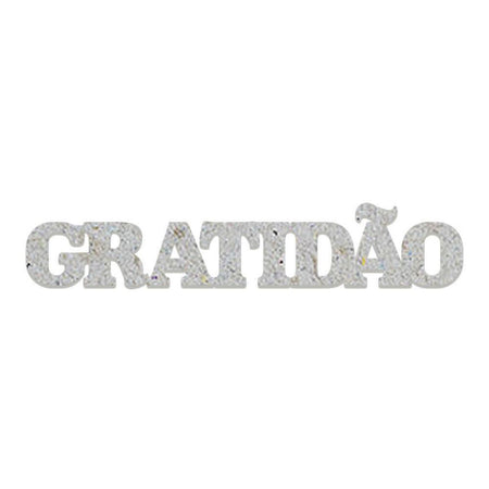 Kit com 2 unidades Chipboard Litoarte CHIP-046 Gratidão II 8x15cm - Palácio da Arte