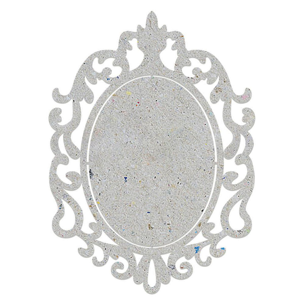 Kit com 2 unidades Chipboard Litoarte CHIP-047 Moldura Oval 9,5x13cm - Palácio da Arte