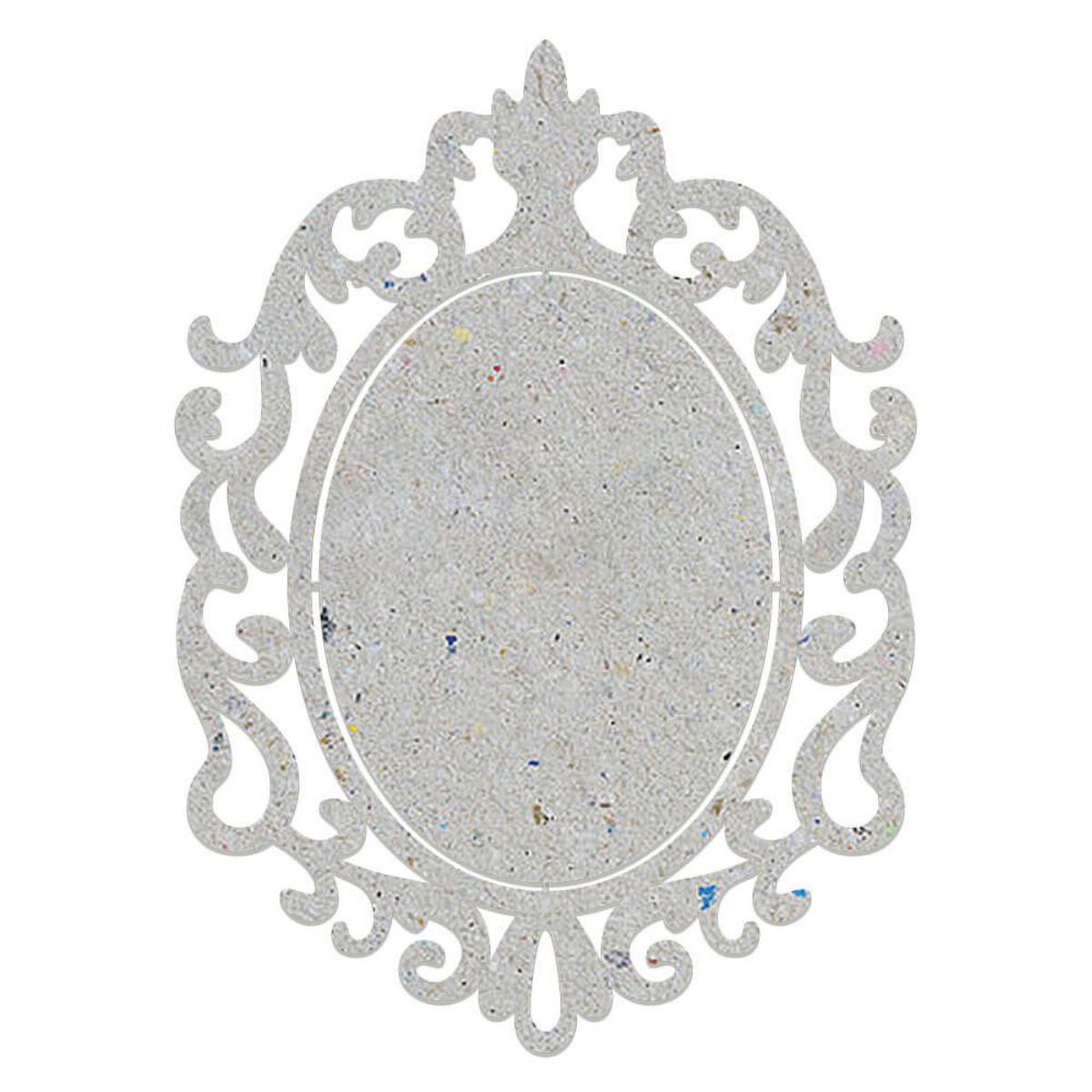 Kit com 2 unidades Chipboard Litoarte CHIP-047 Moldura Oval 9,5x13cm - Palácio da Arte