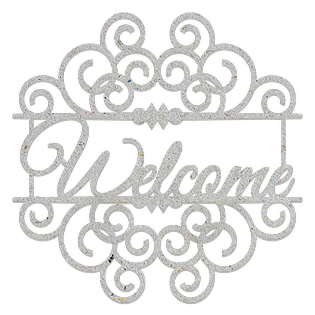Kit com 2 unidades Chipboard Litoarte CHIP-048 Welcome Arabesco 10x10cm - Palácio da Arte