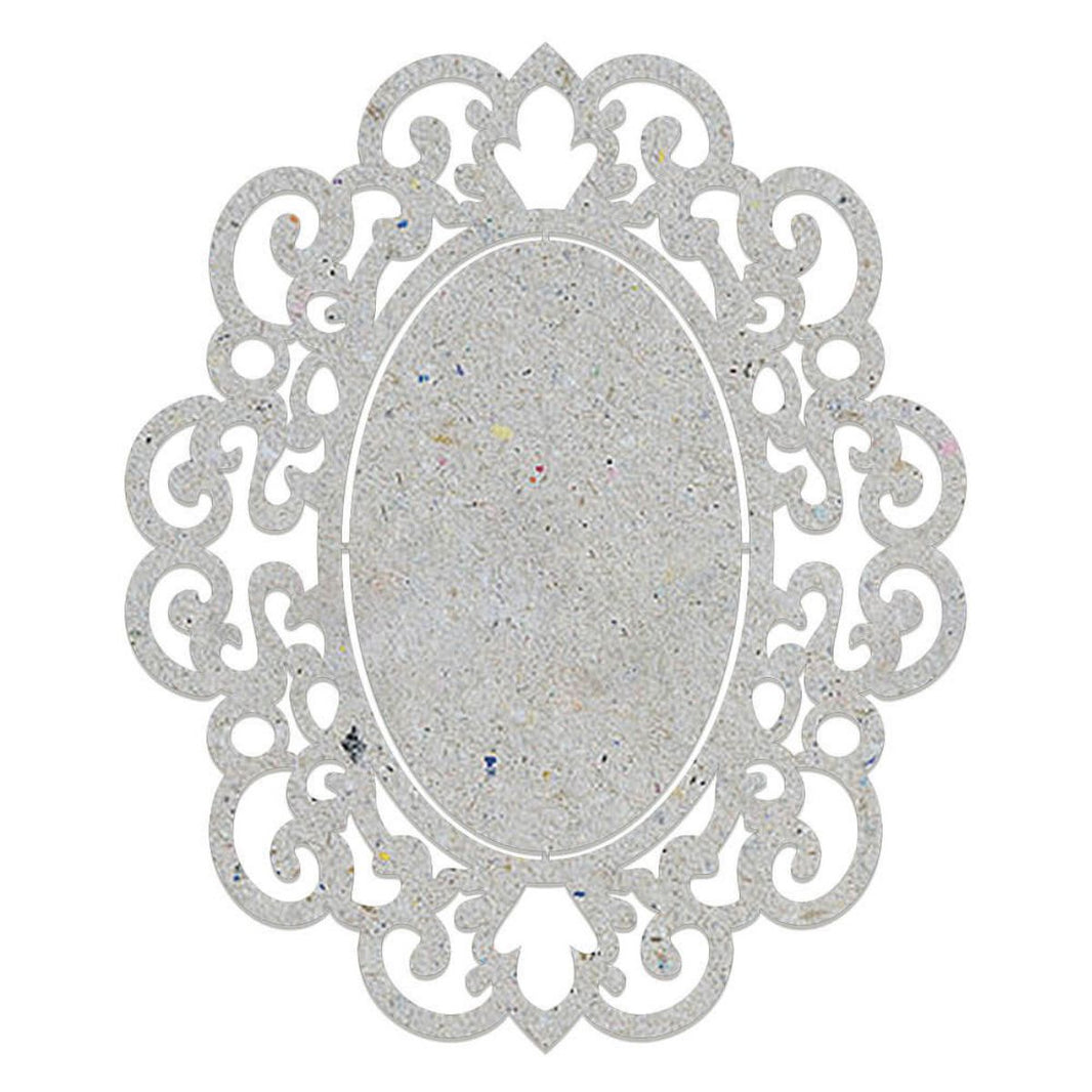Kit com 2 unidades Chipboard Litoarte CHIP-049 Moldura Oval II 10x12cm - Palácio da Arte