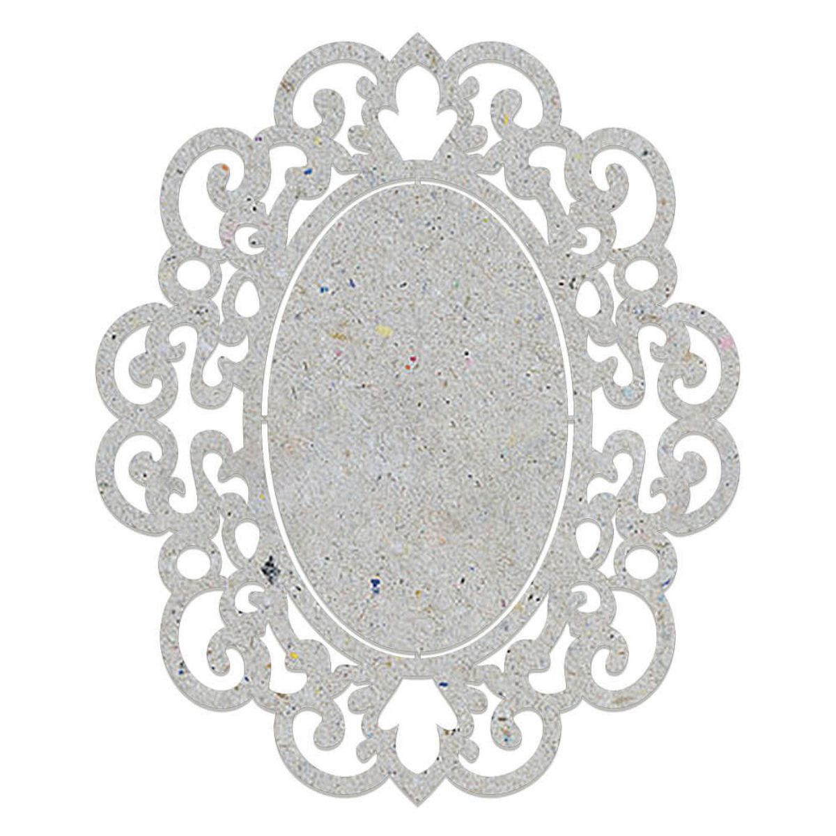 Kit com 2 unidades Chipboard Litoarte CHIP-049 Moldura Oval II 10x12cm - Palácio da Arte